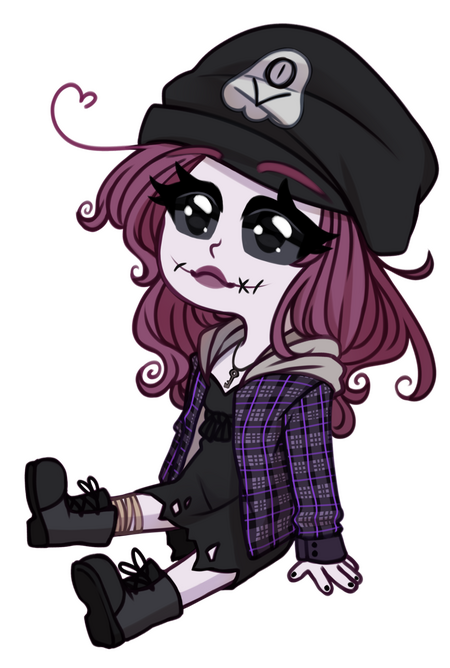 cute chibi Marley, sitting