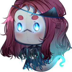 Cute yurei-style ghostie version of Marley. Art by CHONCC.