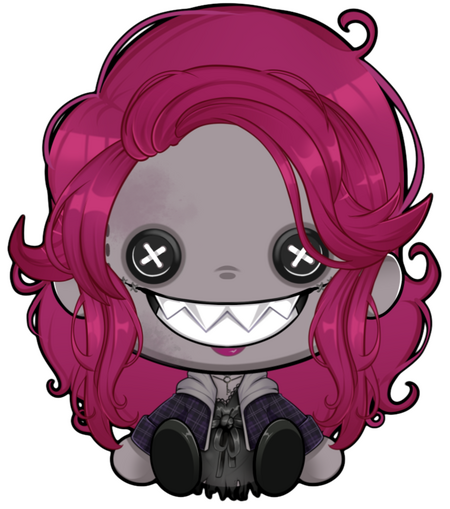 cursed doll with button eyes YCH of Marley